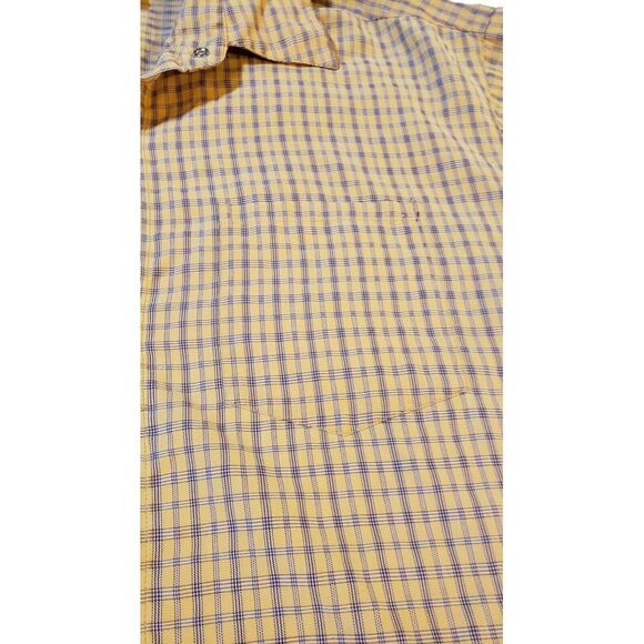 Hurley Shirt Mens XL Yellow Brown Plaid Button Up Casual Surf Surfer Skater - Picture 13 of 16